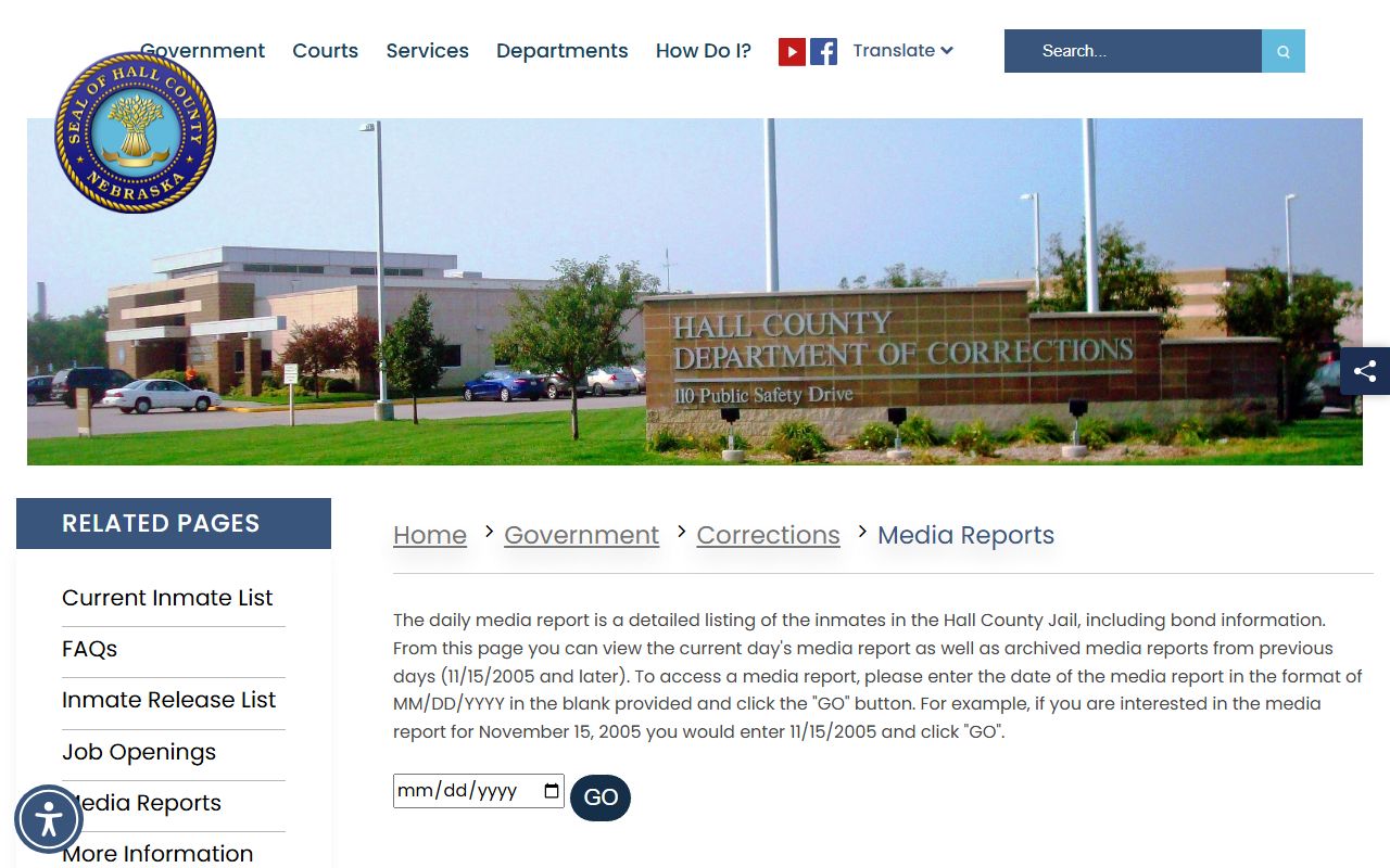 Hall County inmate records media reports archive for jail and bond information